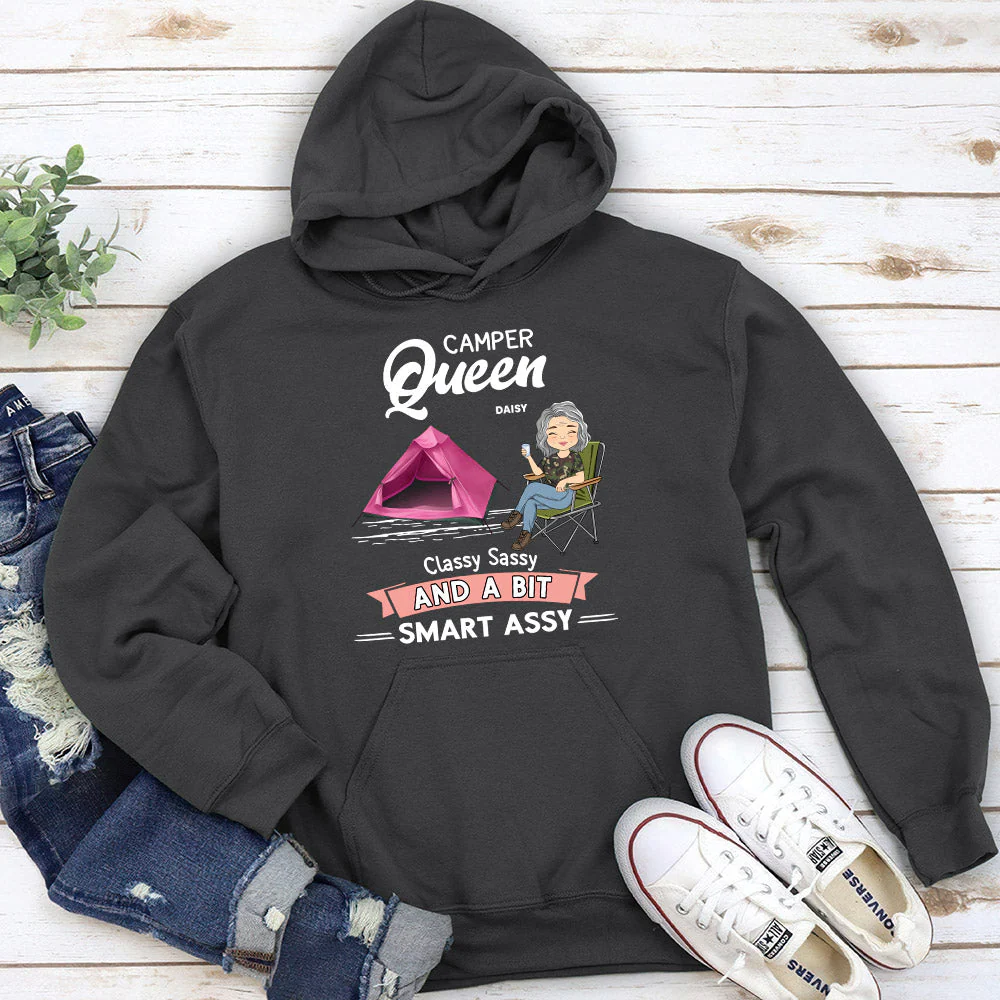 Camper Queen - Personalized Custom Hoodie - Image 5
