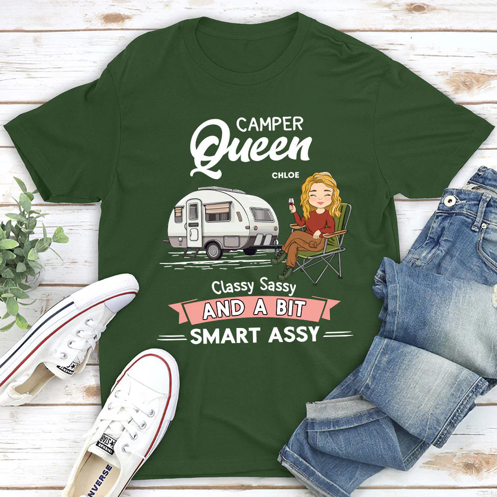 Camper Queen - Personalized Custom Unisex T-shirt - Image 3