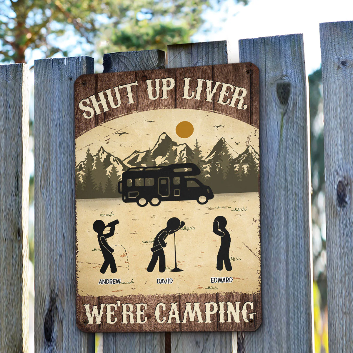 Campfire Lit Liver Not Ready - Personalized Custom Metal Sign - Image 3