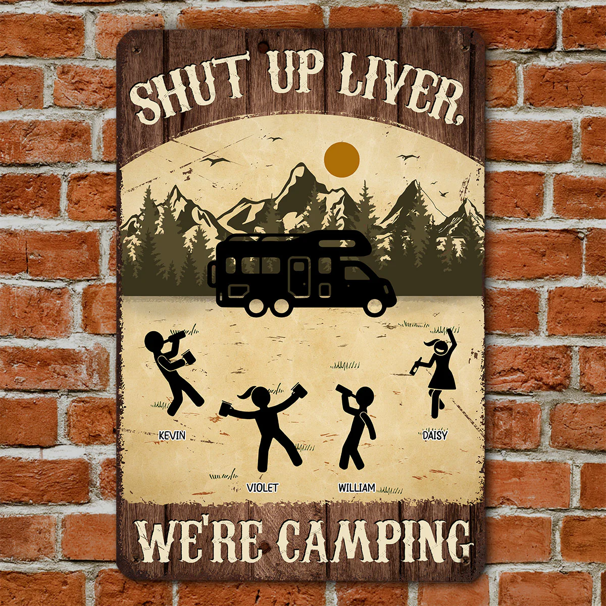 Campfire Lit Liver Not Ready - Personalized Custom Metal Sign - Image 4