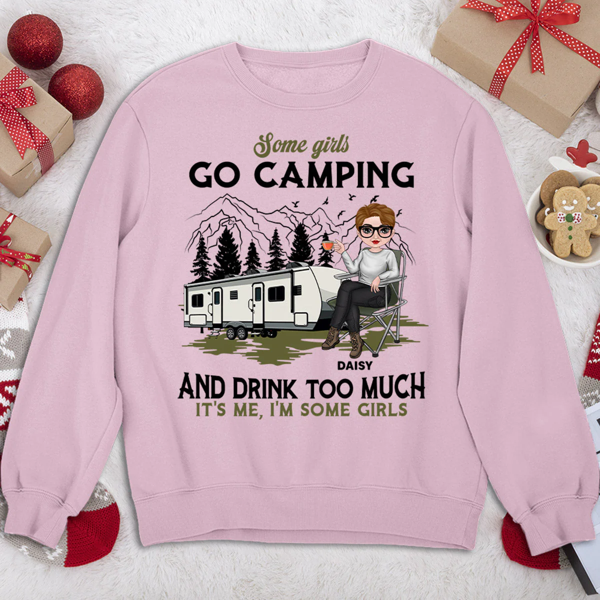 Camping And Drink - Personalized Custom Sweatshirt - Image 3