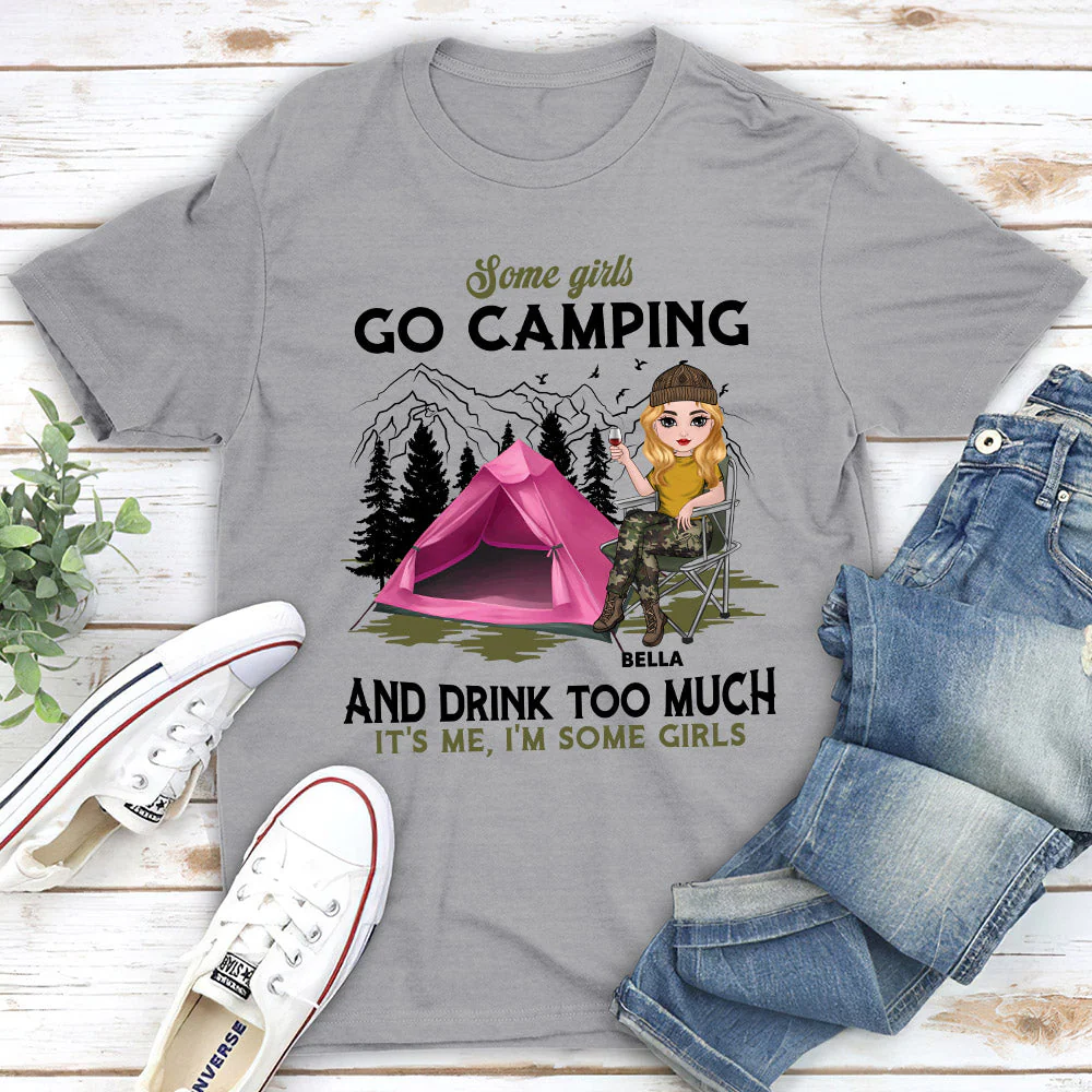 Camping And Drink - Personalized Custom Unisex T-shirt - Image 2