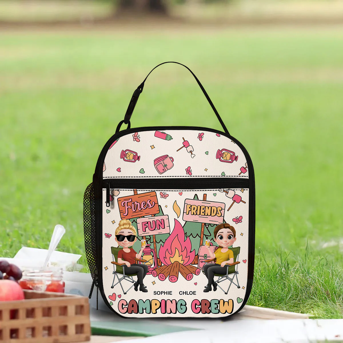 Camping Crew - Personalized Custom Insulated Lunch Bag - Image 4