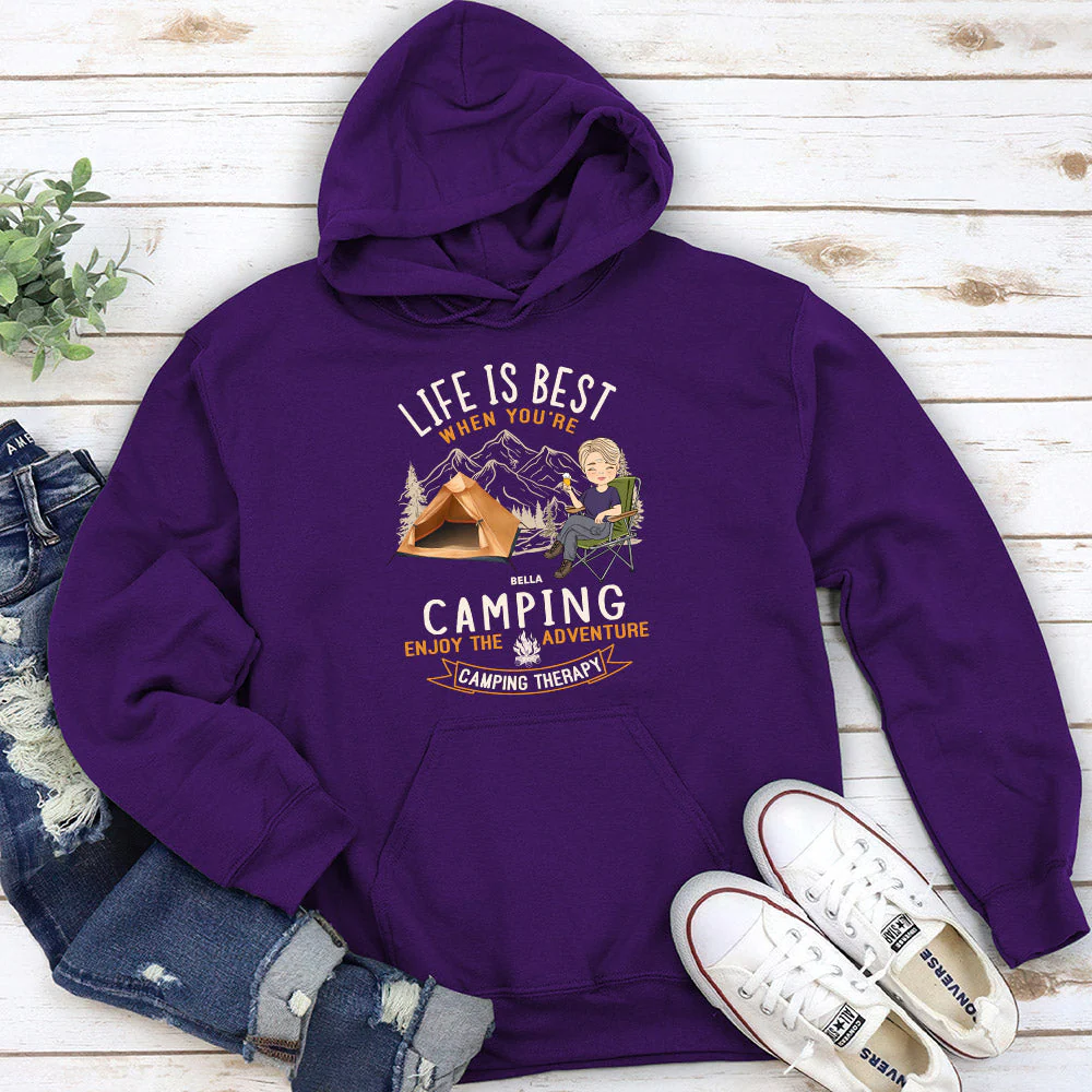 Camping Is Best - Personalized Custom Hoodie - Image 2