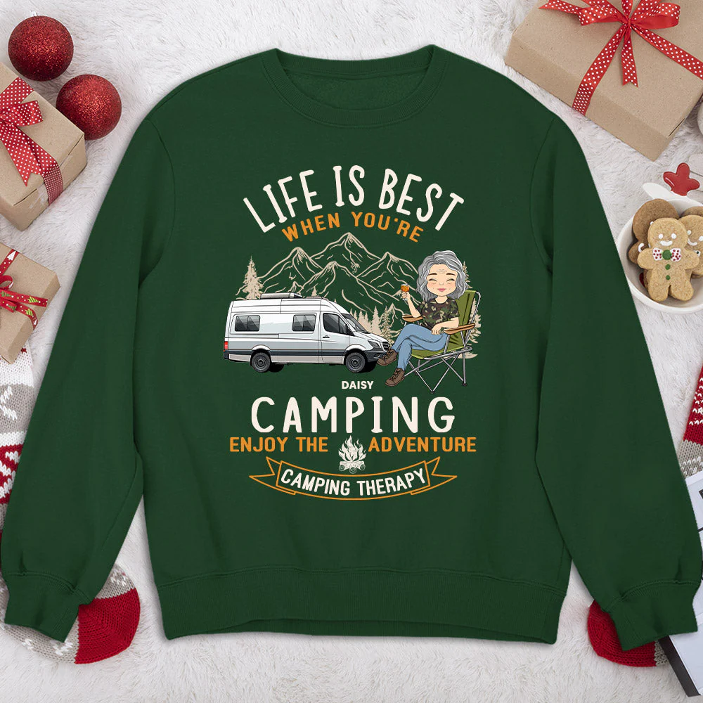 Camping Is Best - Personalized Custom Sweatshirt - Image 5