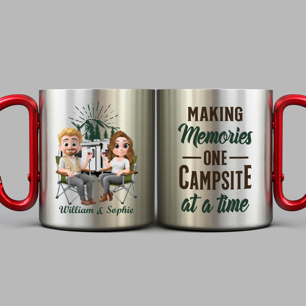 Camping Partner - Personalized Custom Carabiner Mug - Image 7