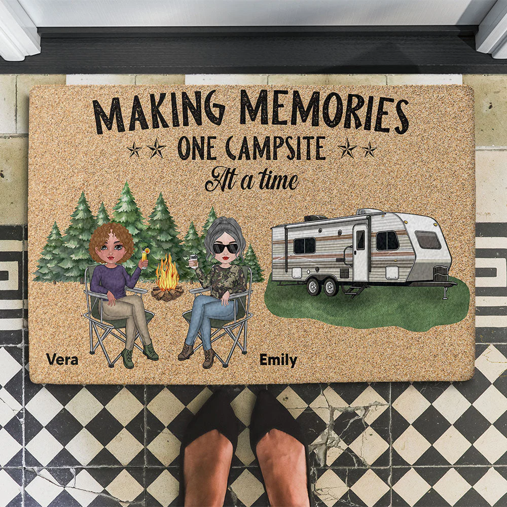 Camping Partners For Life - Personalized Custom Doormat - Image 4