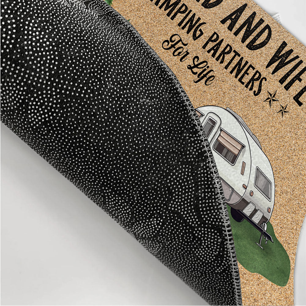 Camping Partners For Life - Personalized Custom Doormat - Image 5