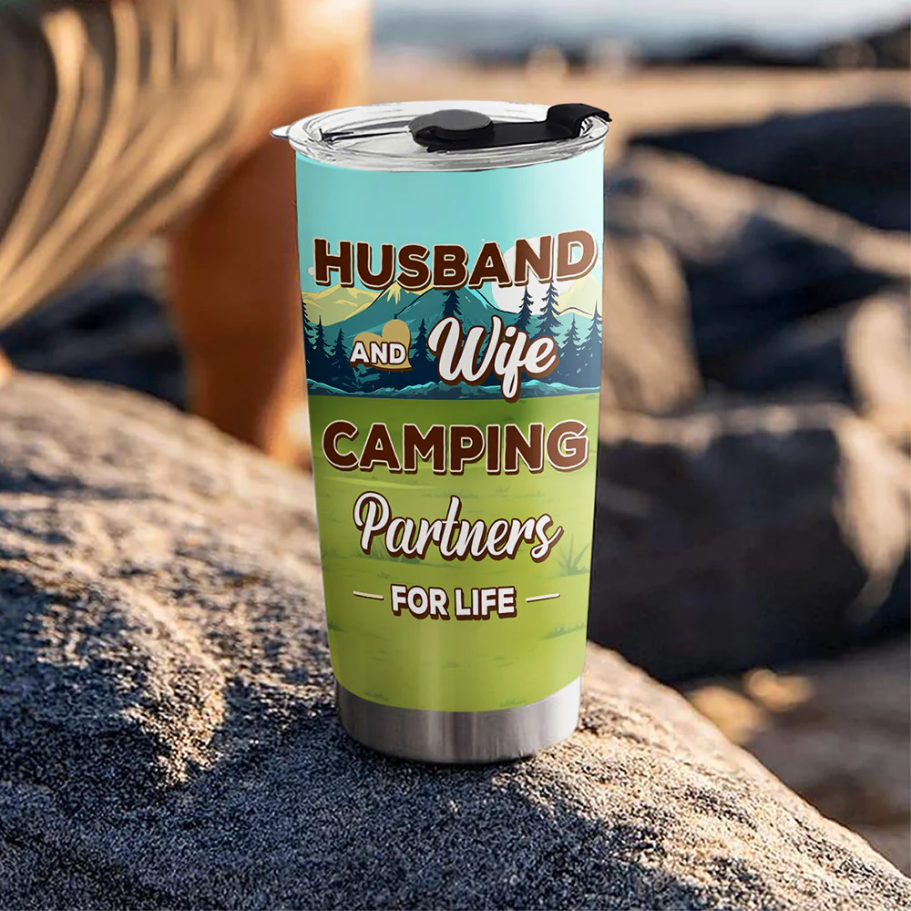 Camping Partners For Life - Personalized Custom Tumbler - Image 5