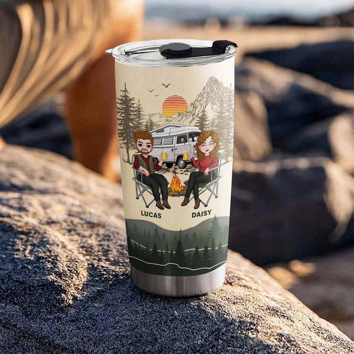 Camping Partners - Personalized Custom Tumbler - Image 3