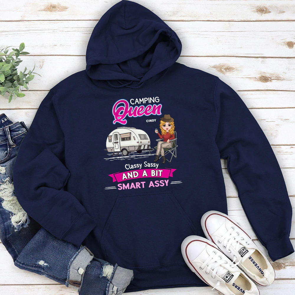 Camping Queen - Personalized Custom Hoodie - Image 2