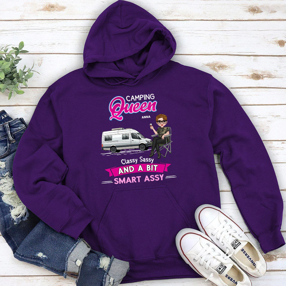 Camping Queen - Personalized Custom Hoodie - Image 4
