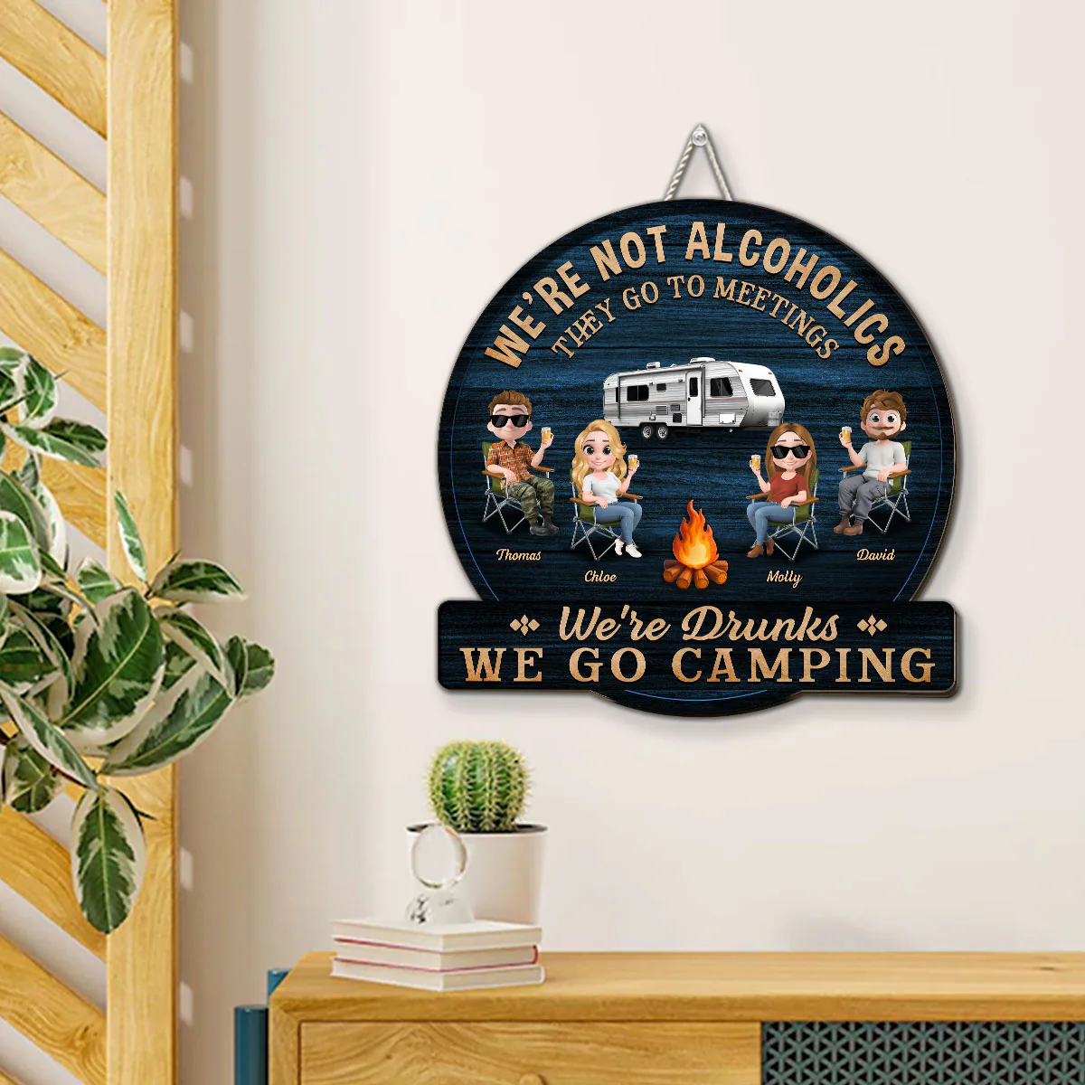 Camping Squad For Life - Personalized Custom Wood Sign - Image 2