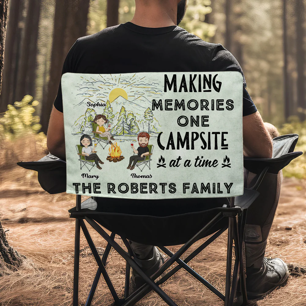 Campsite At A Time - Personalized Custom Camping Chair Cover - Image 4