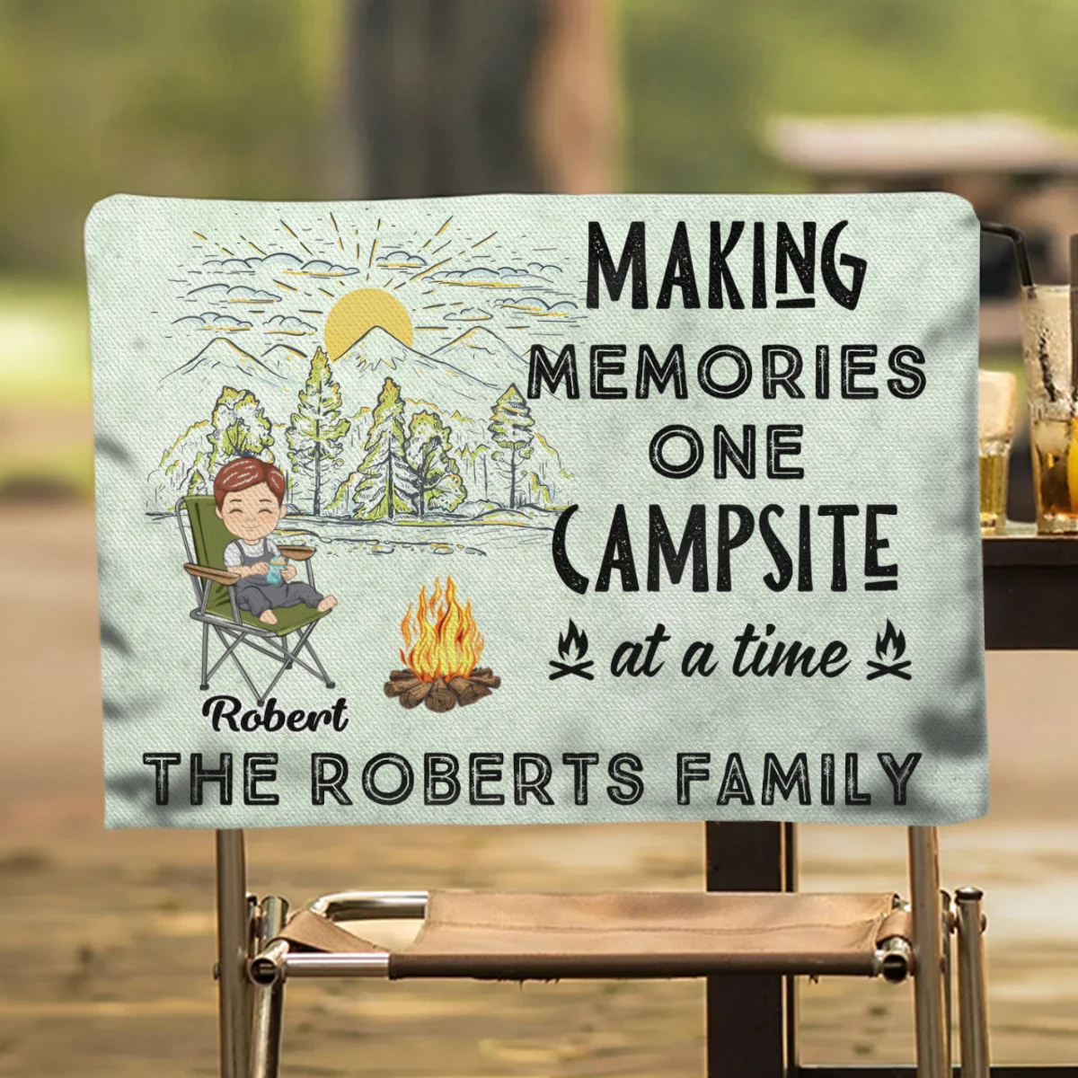 Campsite At A Time - Personalized Custom Camping Chair Cover - Image 6