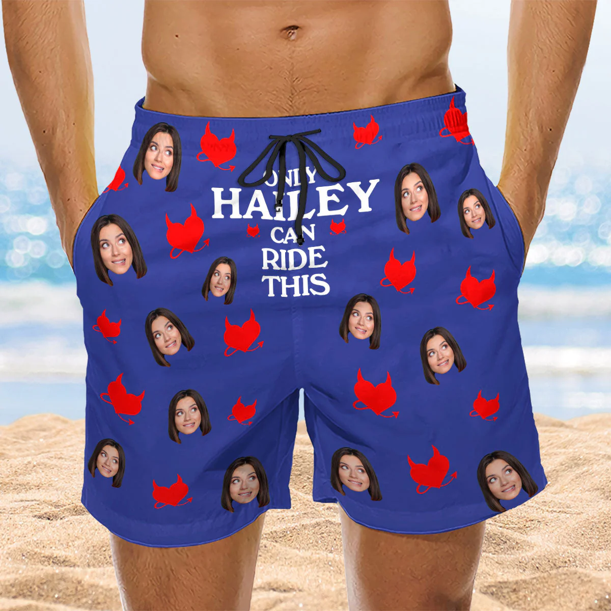 Can Ride This - Personalized Custom Beach Shorts - Image 3