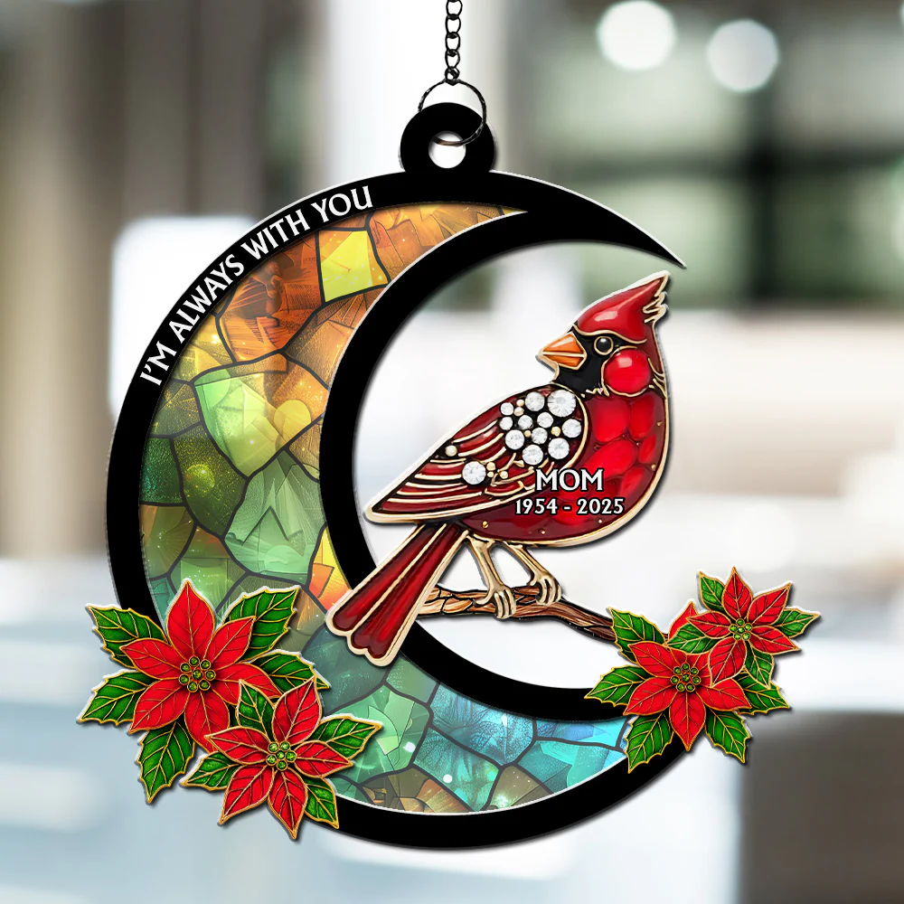 Cardinal I Am Always With You - Personalized Custom Suncatcher - Image 3
