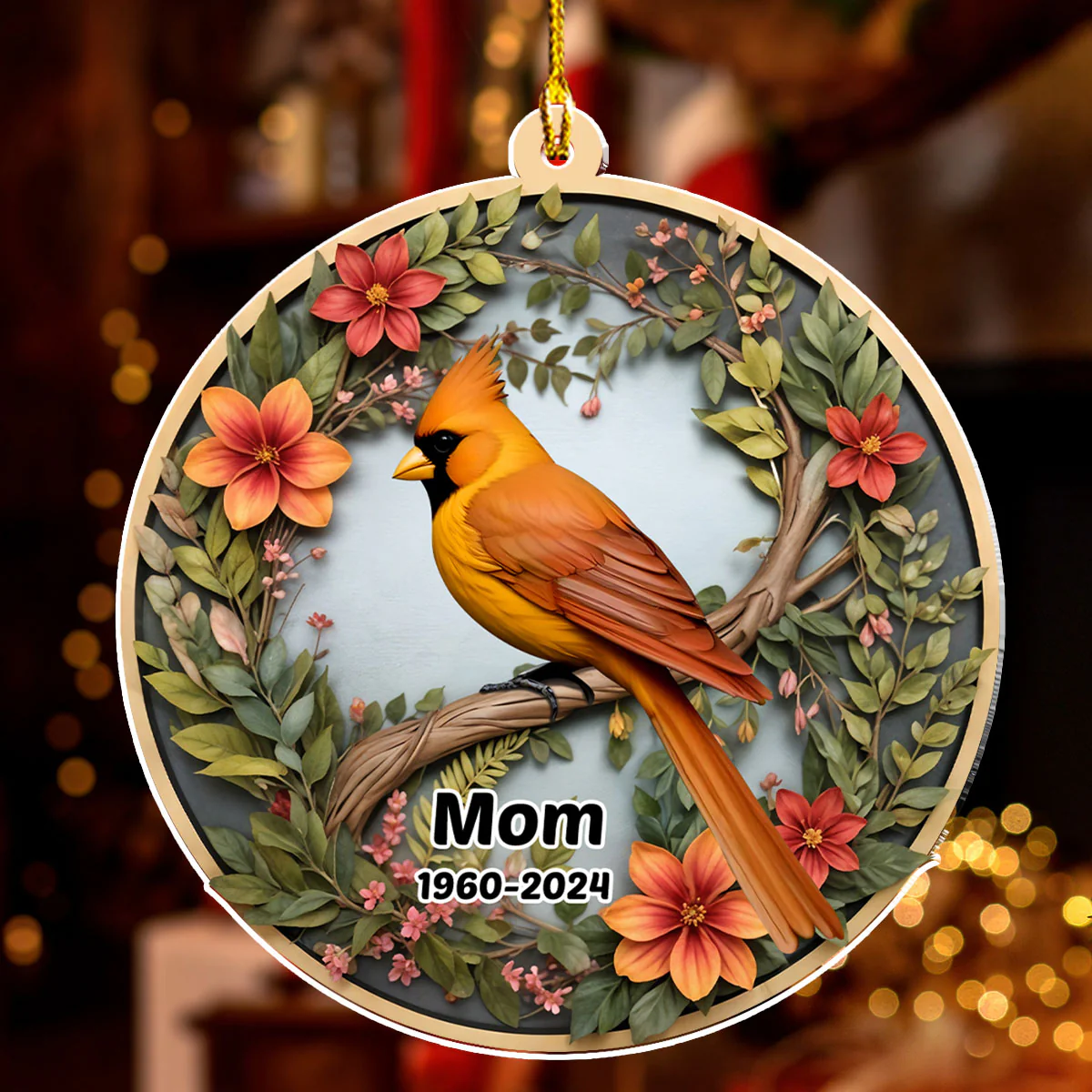 Cardinals Appear When Angels Are Near - Personalized Custom Acrylic Ornament - Image 2