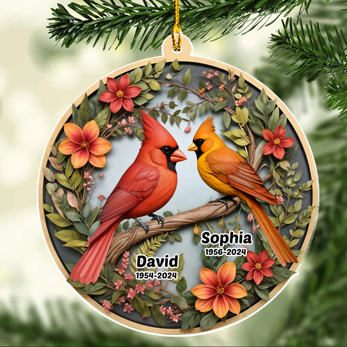Cardinals Appear When Angels Are Near - Personalized Custom Acrylic Ornament - Image 5
