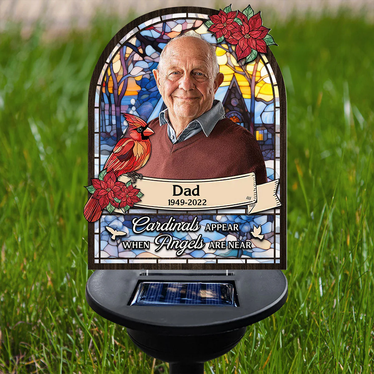 Cardinals Appear When Angels Are Near - Personalized Custom Solar Light - Image 5