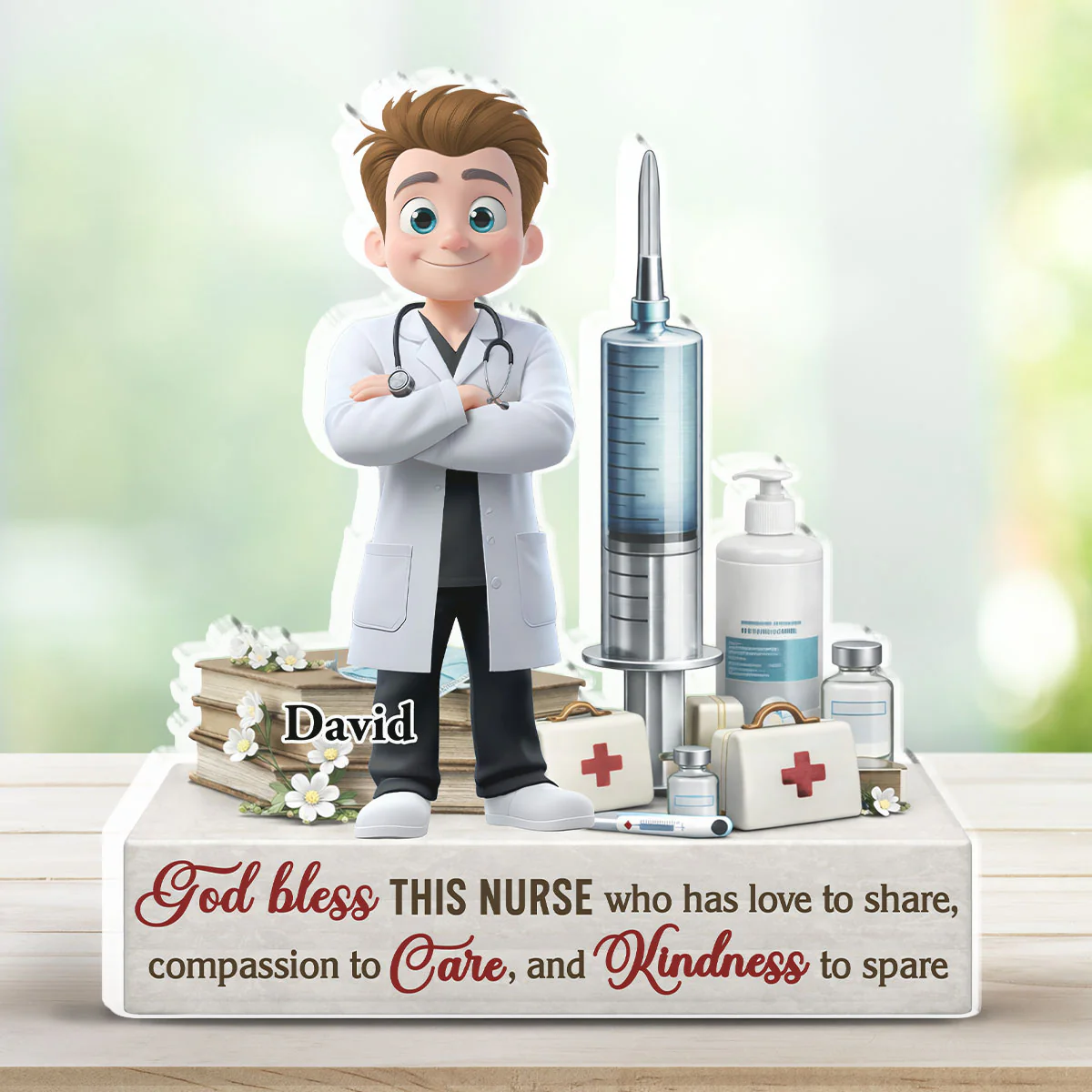 Care And Kindness - Personalized Custom Acrylic Plaque - Image 4