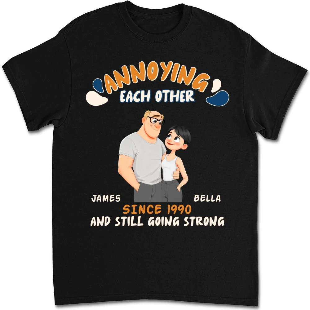 Caricature Love Couple - Personalized Custom Shirt - Image 6