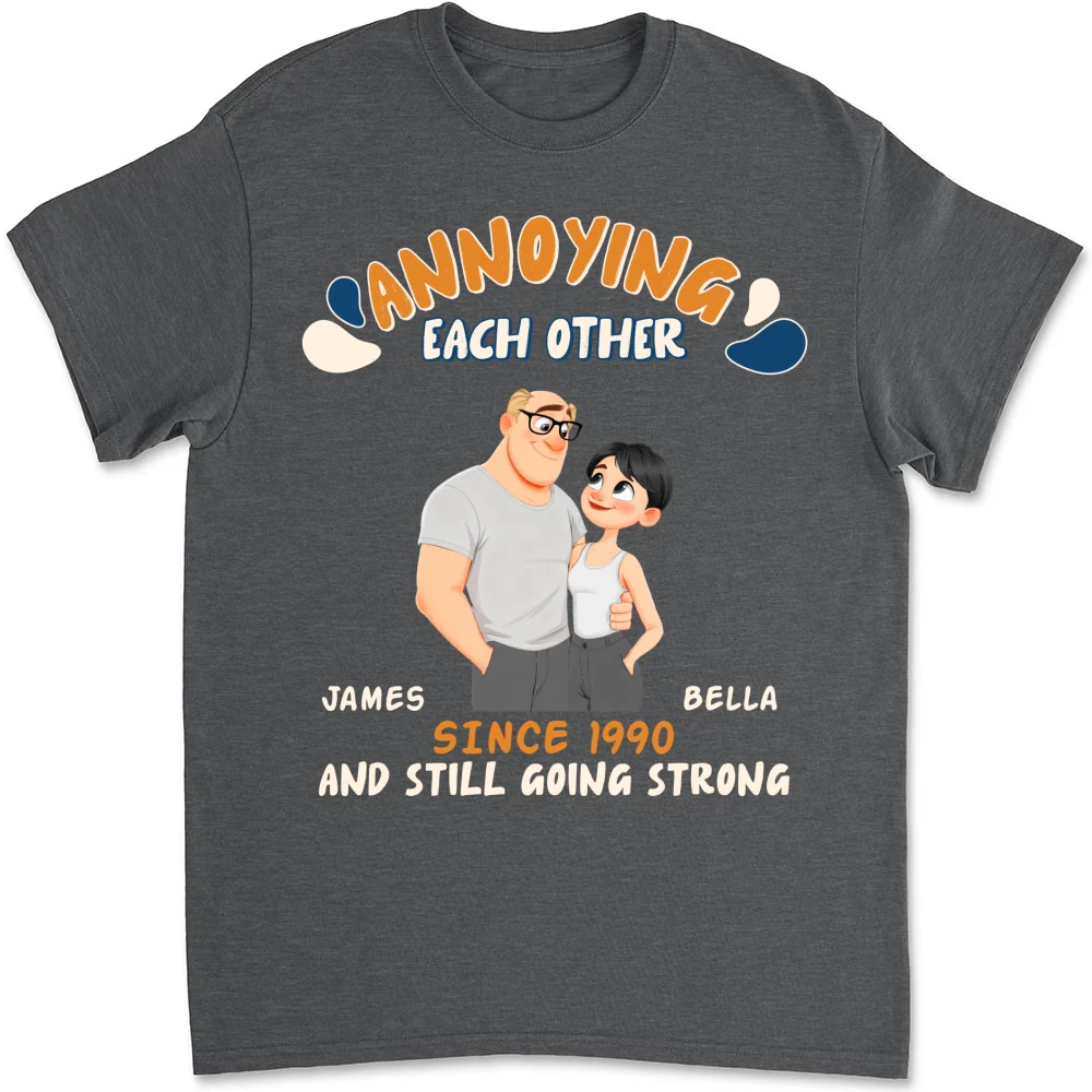 Caricature Love Couple - Personalized Custom Shirt - Image 7