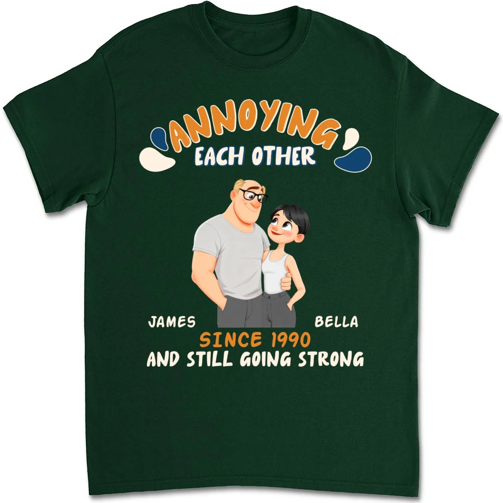 Caricature Love Couple - Personalized Custom Shirt - Image 8