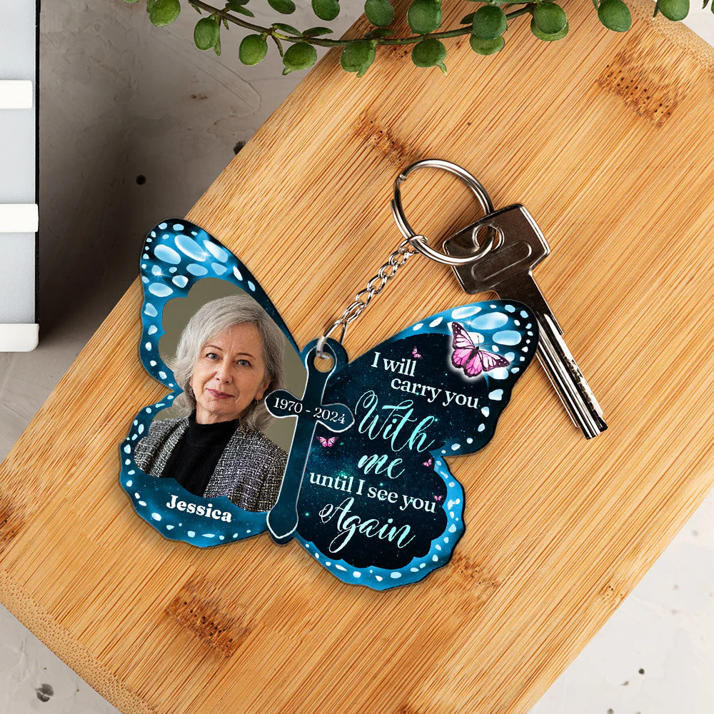 Carry You With Me - Personalized Custom Acrylic Keychain - Image 5