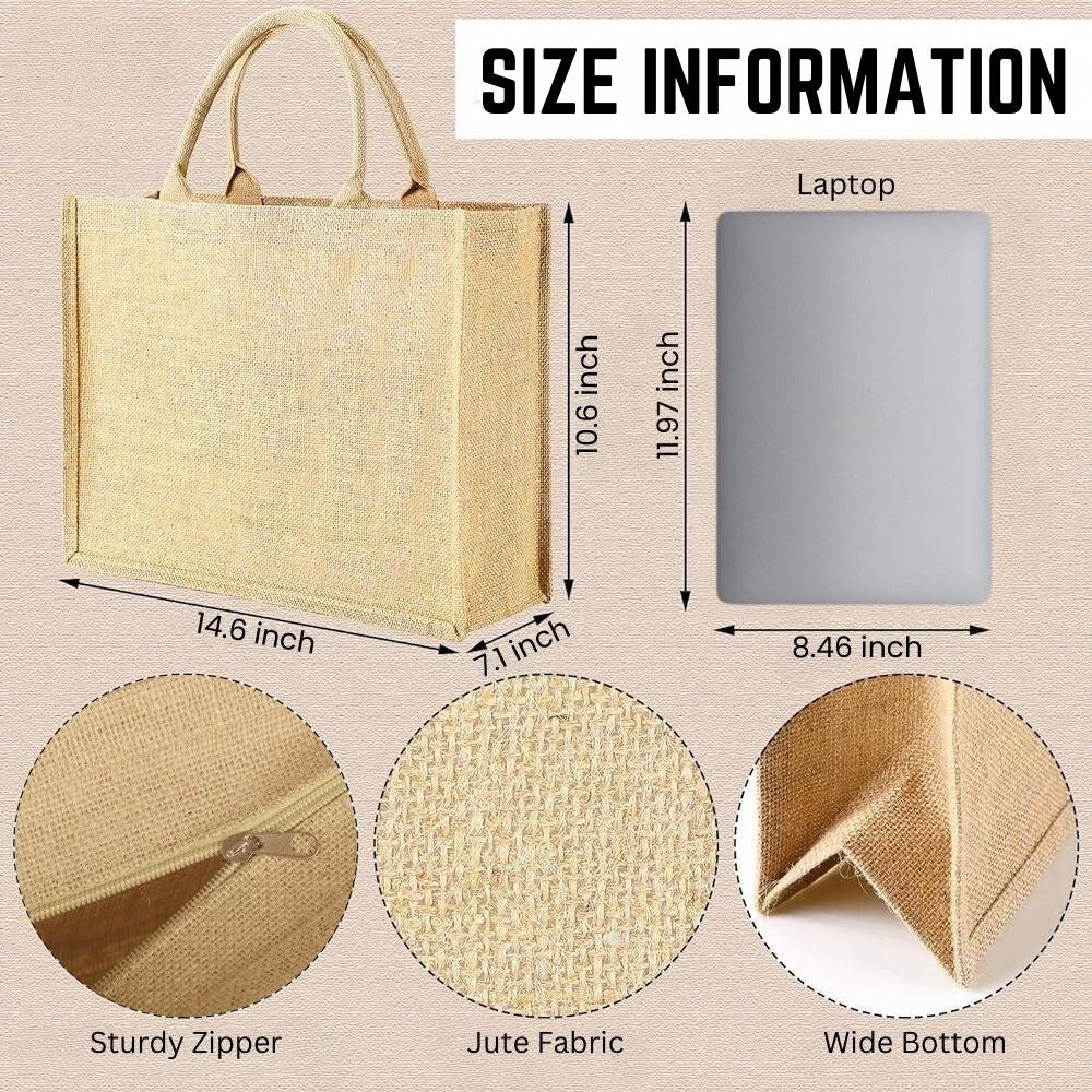 Cartoon Bloom Girl Charm 3 - Personalized Custom Jute Tote Bag - Image 6