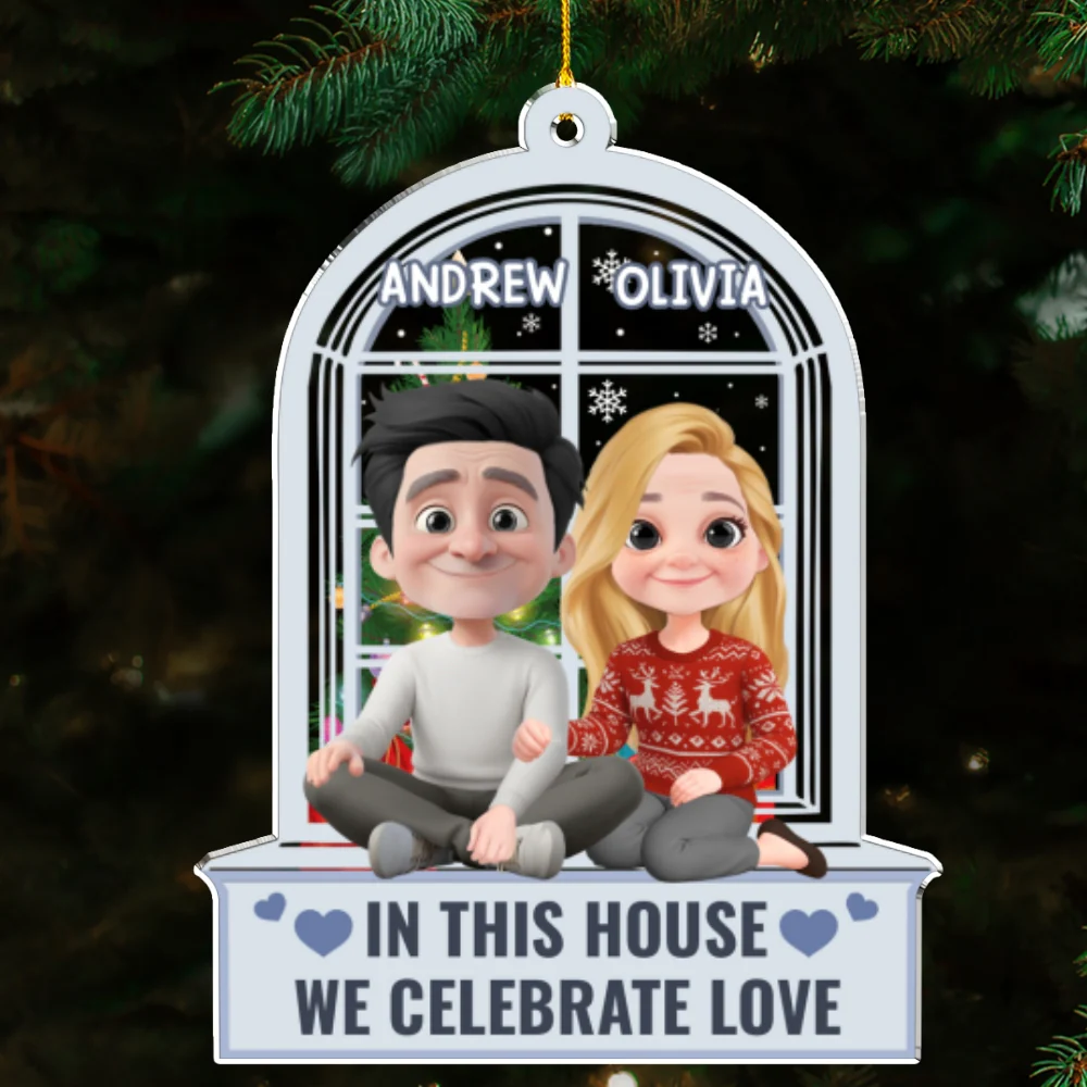Celebrate Love Window - Personalized Custom Acrylic Ornament - Image 7