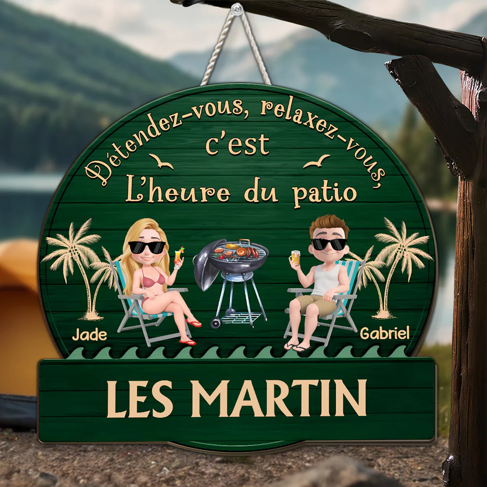 C’est L’heure Du Patio – Panneau En Bois Personnalisé - Image 2