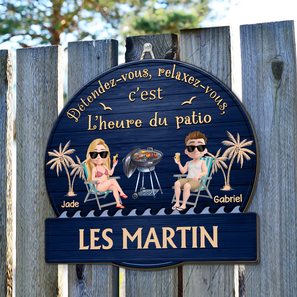 C’est L’heure Du Patio – Panneau En Bois Personnalisé - Image 6