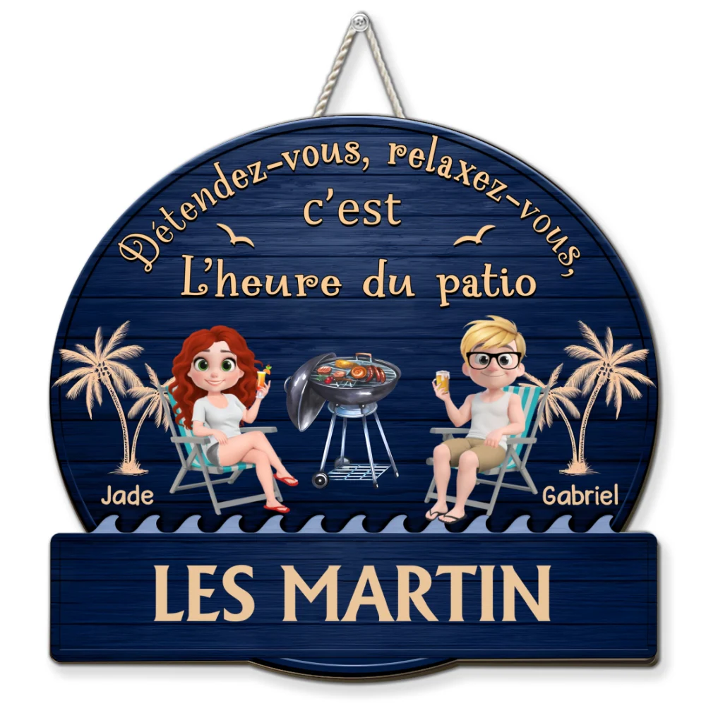 C’est L’heure Du Patio – Panneau En Bois Personnalisé - Image 8