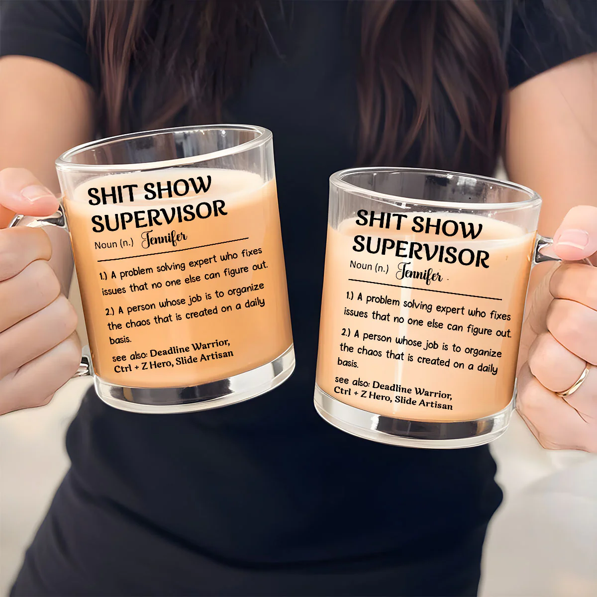 Chaos Coordinator - Personalized Custom Glass Mug - Image 4