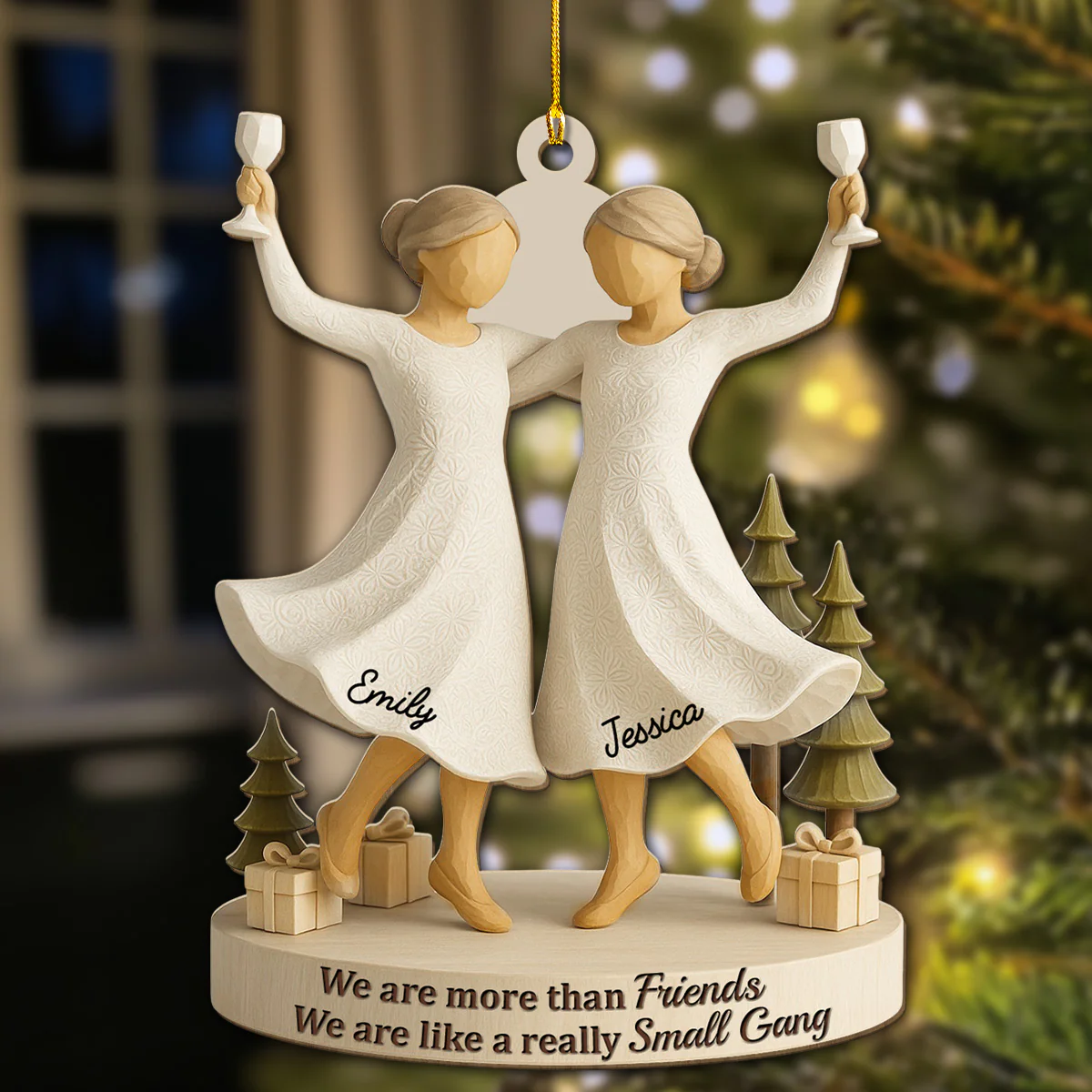 Chaos Crew Forever My Love - Personalized Custom 3D Effect Wood Ornament - Image 5
