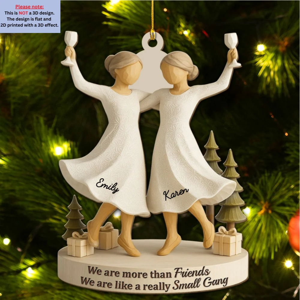 Chaos Crew Forever My Love - Personalized Custom 3D Effect Wood Ornament - Image 6