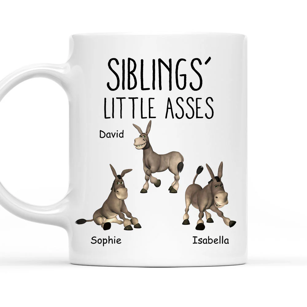 Chaos Powered By Siblings - Personalized Custom Coffee Mug