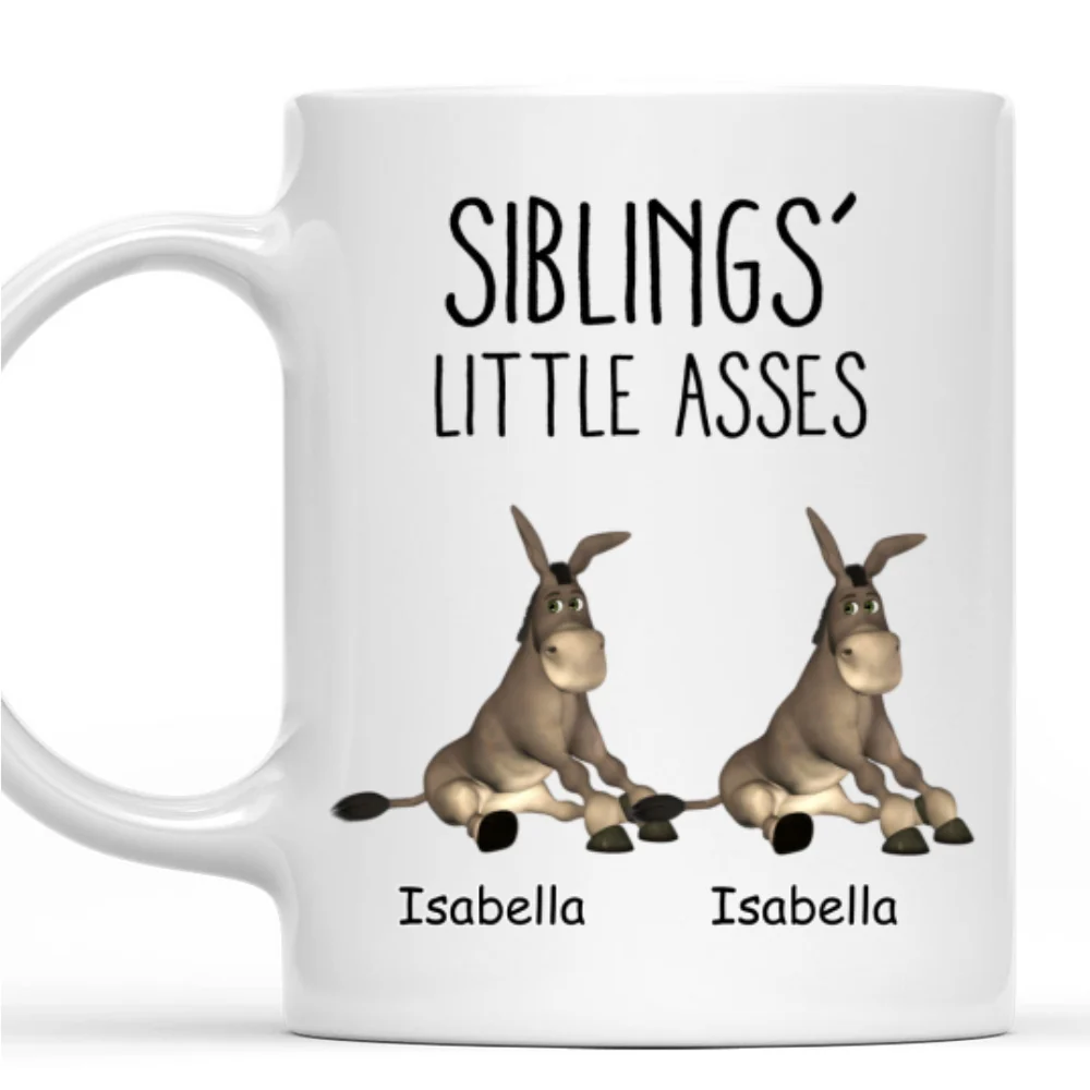 Chaos Powered By Siblings - Personalized Custom Coffee Mug - Image 7