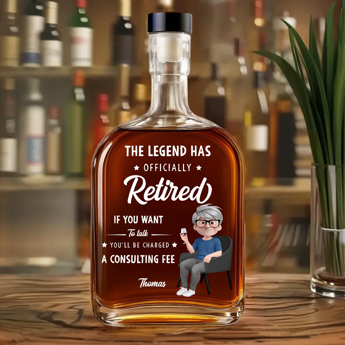 Charged For Talking - Personalized Custom Spirits Decanter - Image 2