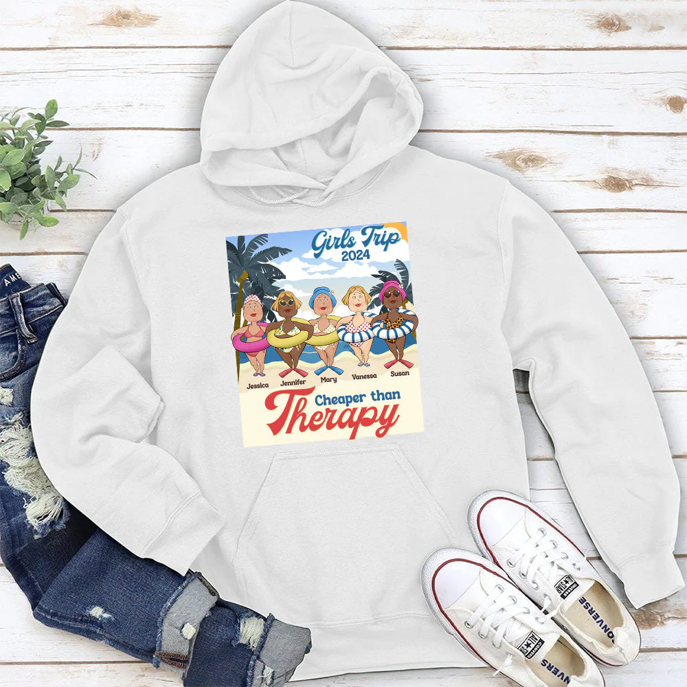 Cheaper Than Therapy - Personalized Custom Hoodie - Image 5