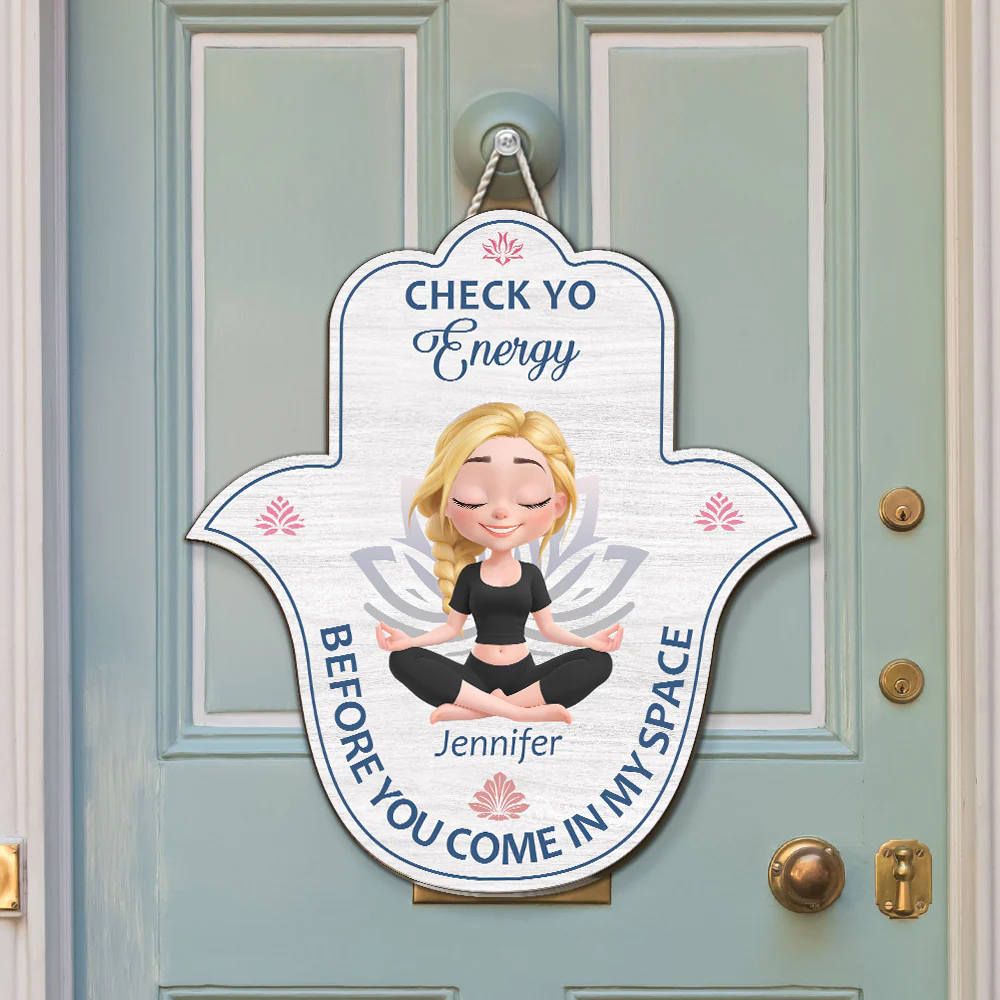 Check Your Energy - Personalized Custom Wood Sign - Image 2