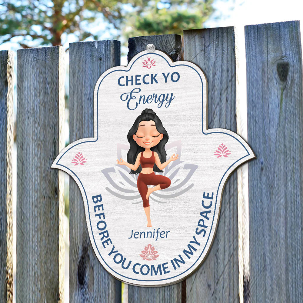 Check Your Energy - Personalized Custom Wood Sign - Image 5