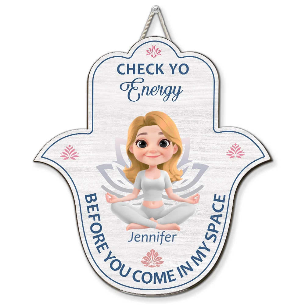 Check Your Energy - Personalized Custom Wood Sign - Image 7