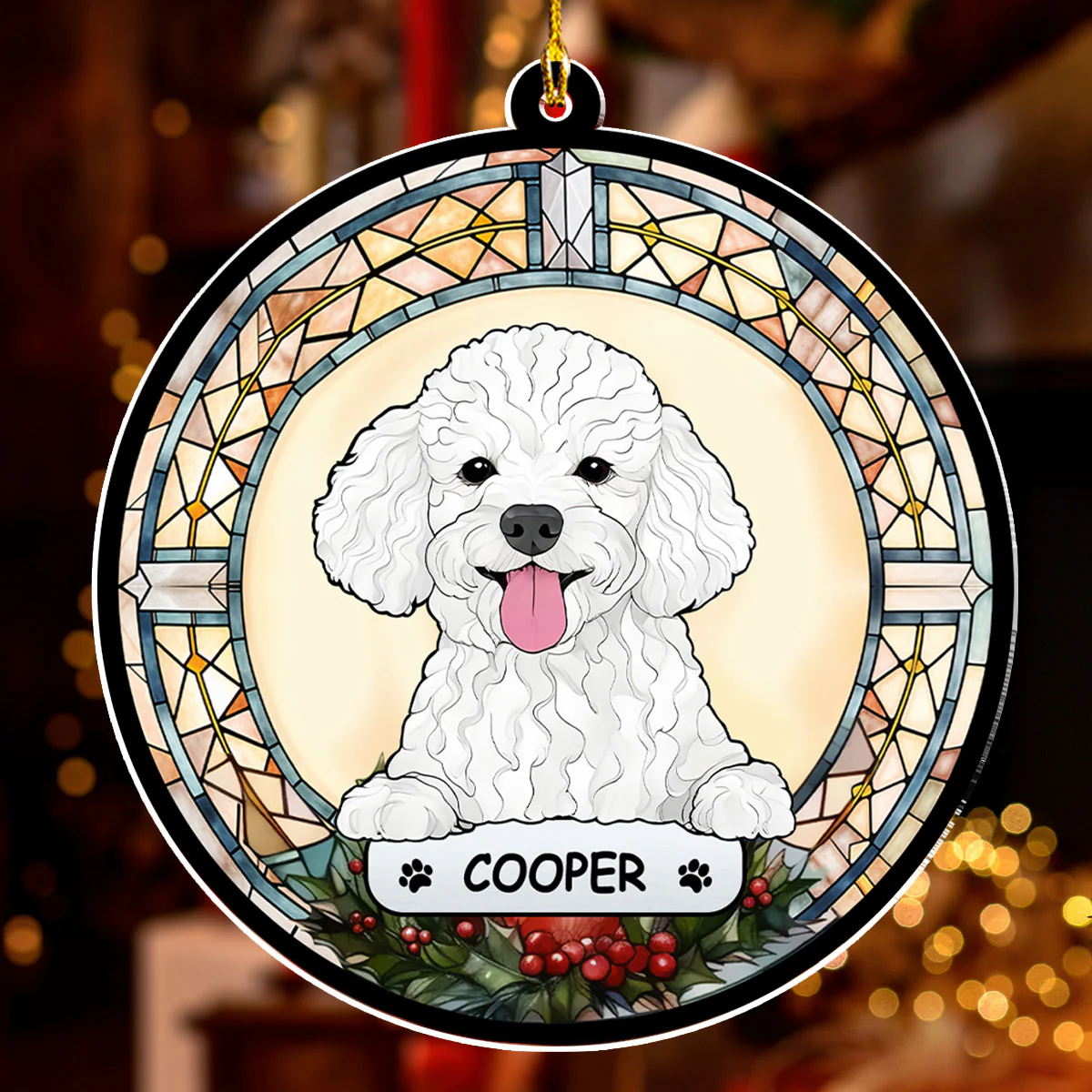 Cheerful Christmas - Personalized Custom Acrylic Ornament - Image 2