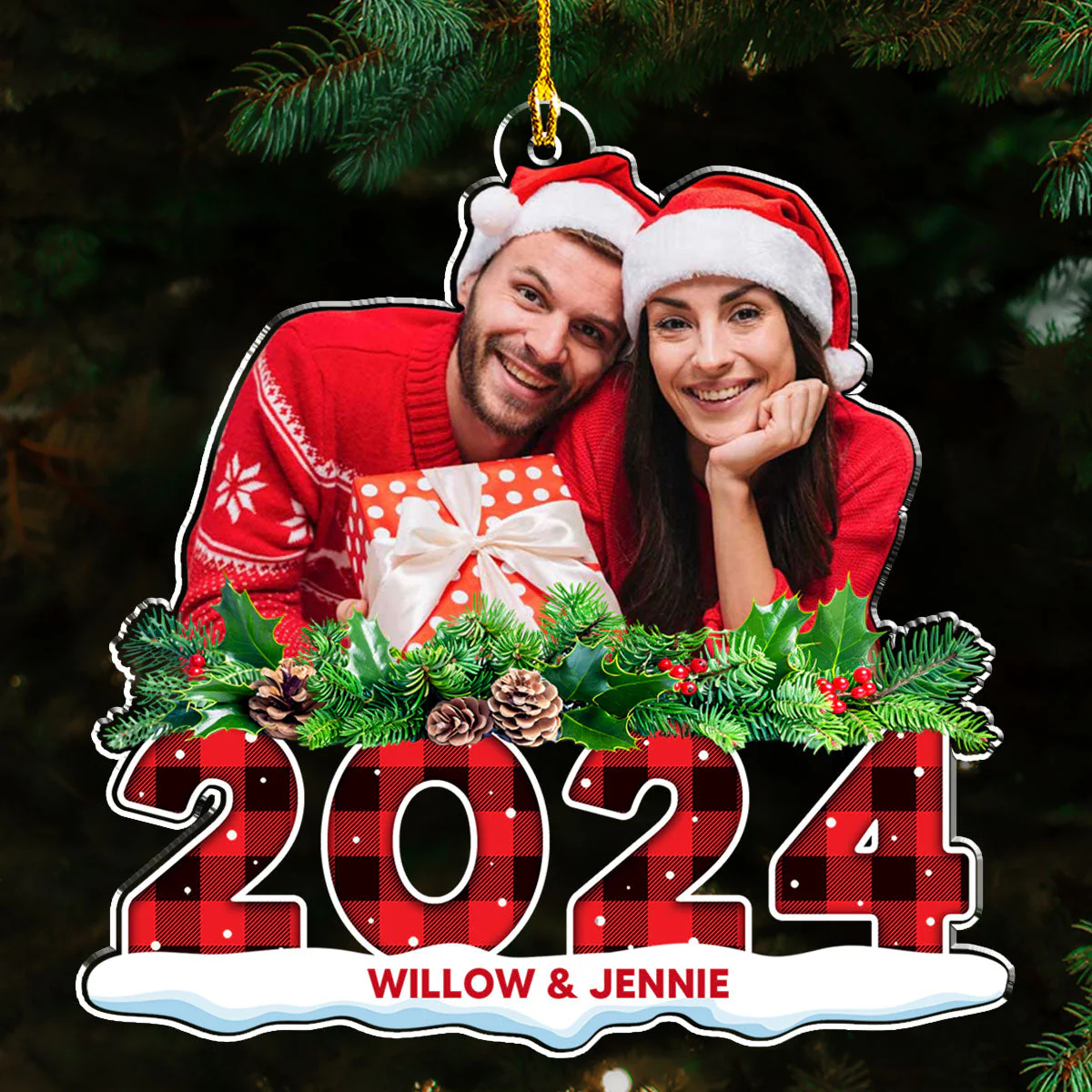 Cheers To A Merry Christmas 2 - Personalized Custom Acrylic Ornament