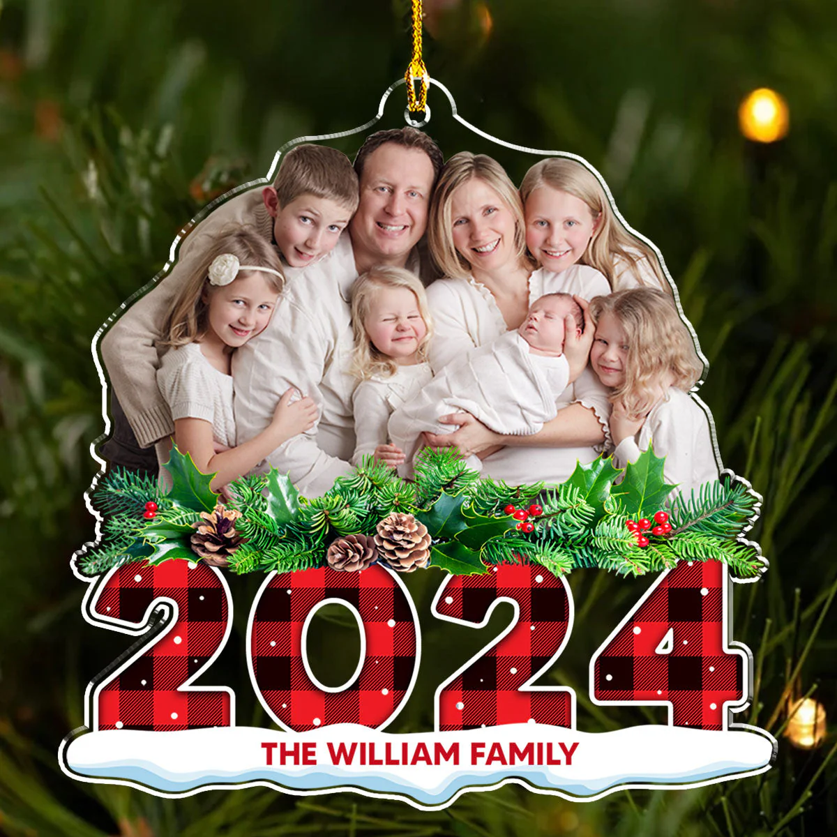 Cheers To A Merry Christmas 2 - Personalized Custom Acrylic Ornament - Image 3