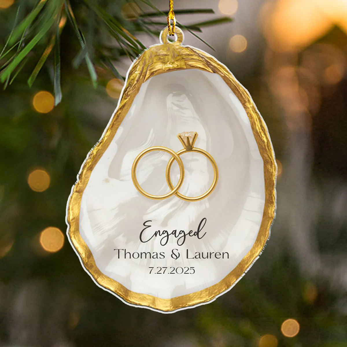 Cheers to Forever - Personalized Custom Acrylic Ornament   - Image 4