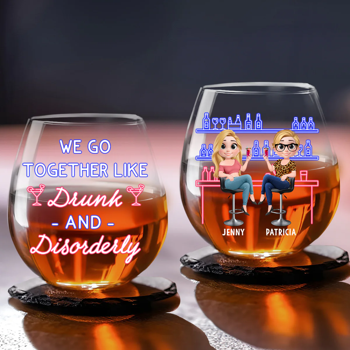 Cheers To Friendship - Personalized Custom Wine Glass