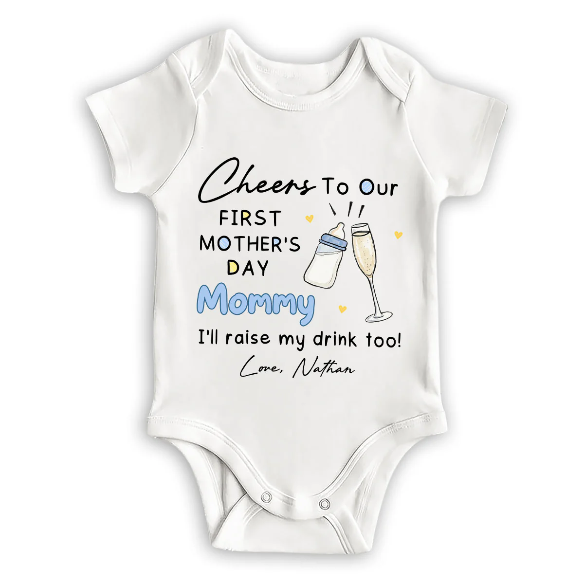 Cheers To Our - Personalized Custom Baby Onesie